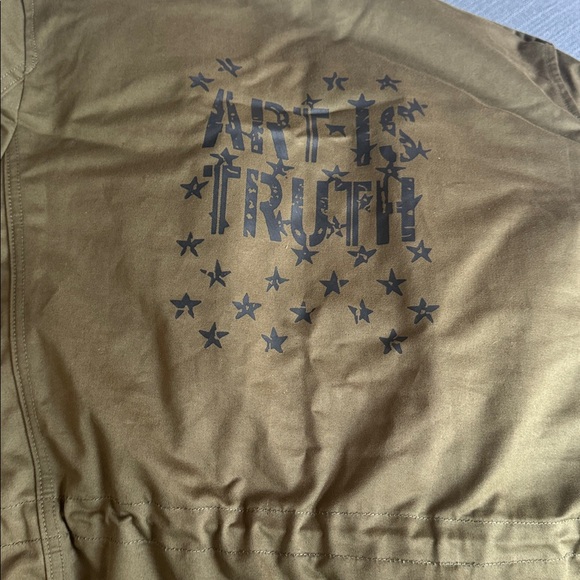 NWT $598 ZADIG and VOLTARE  Military Utility Jacket Back Graphic - Picture 5 of 6